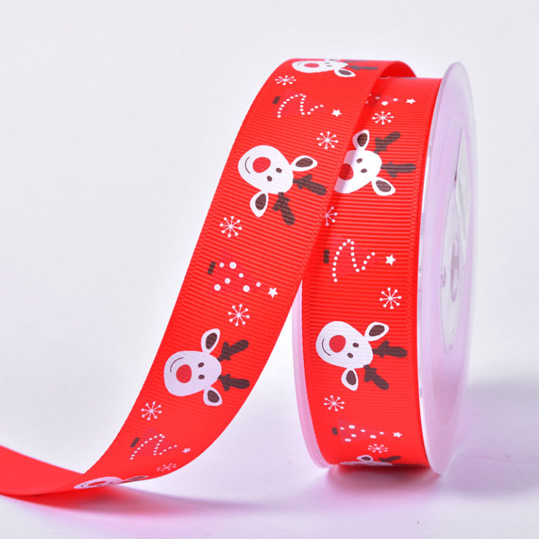 Printed Christmas Ribbon For Gift Packing