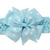 White Dots Grosgrain Bow With Hair Band MR-17HB003