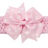 White Dots Grosgrain Bow With Hair Band MR-17HB003