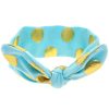 Gold Hot Stamping Dots Cotton Newborn Baby Headband