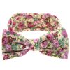 Flowers Pattern Printed Cotton Baby Girl Headwear