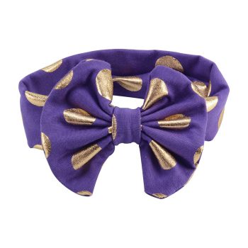 Hot Stamping Dots Printed Cotton Headwear/Hair Bands