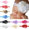 Sweet baby girl elastic headwear with flowers