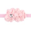 Elastic Headbands with Satin Flowers