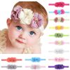 Elastic headbands with three chiffon flowers for baby
