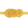 Elastic Headbands With Three Chiffon Flowers
