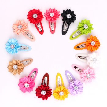 Lovely BB Hair Pins With Satin Flower