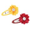 Lovely BB Hair Pins With Satin Flower