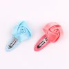 Princess Hair Clips With Satin Rose Flower Wholesale