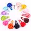 Princess Hair Clips With Satin Rose Flower Wholesale