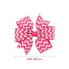 3.5 Inches Chevon Grosgrain Ribbon Bows With Clip