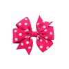 3.5 Inches Girls Dots Grosgrain Ribbon Bows With Clip