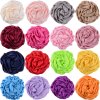 8 cm Diameter Solid Color Satin Fabric Rose Flowers 20 Colors Available