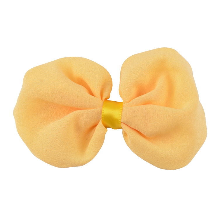 4 Inches Width Solid Color Chiffon Pre Made Bows 4 Inches Width Solid Color Chiffon Pre Made Bows