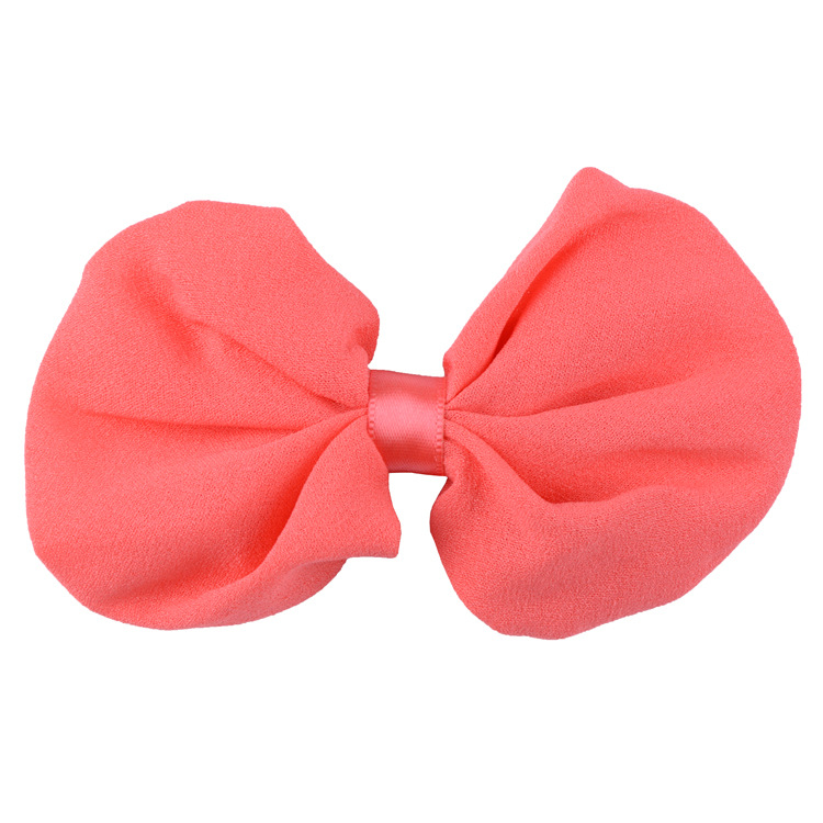 4 Inches Width Solid Color Chiffon Pre Made Bows 4 Inches Width Solid Color Chiffon Pre Made Bows