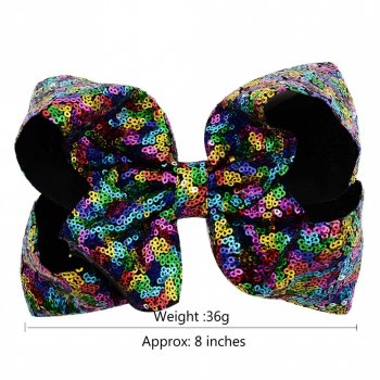 8 Inches Sequin Glitter Ribbon Jojo Siwa Bows