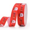 Custom Printed Grosgrain Christmas Ribbon For Gift Decoration