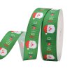 Custom Printed Grosgrain Christmas Ribbon For Gift Decoration