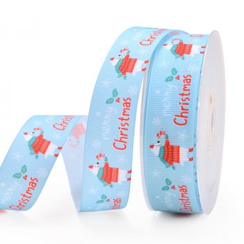 Merry Christmas Ribbon Gift Packing Grosgrain Ribbon