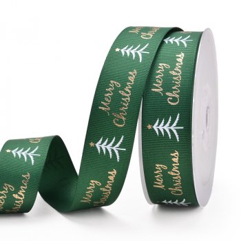 Christmas Decorative Custom Printed Grosgrain Ribbon