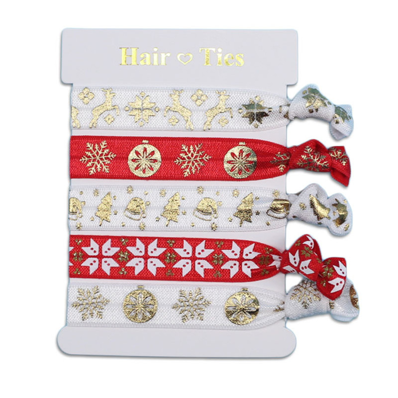 christmas ribbon hair ties (1)
