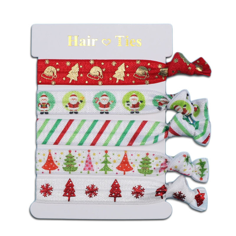 christmas ribbon hair ties (7)