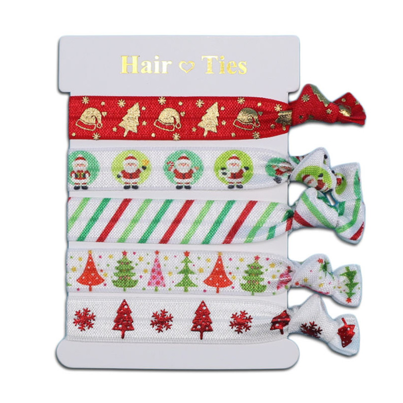 christmas ribbon hair ties (9)