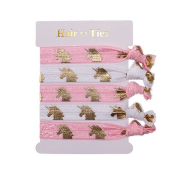 Custom print logo wholesale hair accessories ponytail elastic ribbon hair ties
