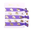 Custom print logo wholesale hair accessories ponytail elastic ribbon hair ties