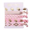 Custom print logo wholesale hair accessories ponytail elastic ribbon hair ties