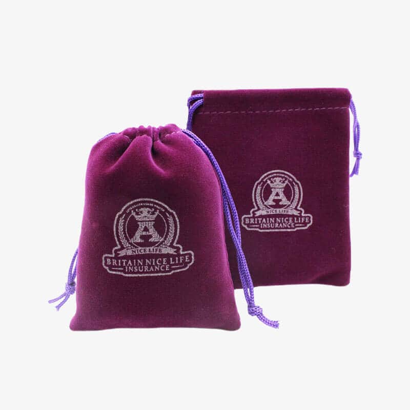 silver print velvet pouches silver print velvet pouches