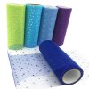 Wedding decorations 6 inches/15 cm wide tulle fabric with sequin dots wholesale