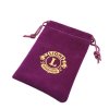 Wholesale Custom Logo Printed Velvet Pouches Drawstring Velvet Bag for Jewelry