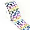Custom printed puzzle 3″ wide grosgrain ribbon 75 mm width