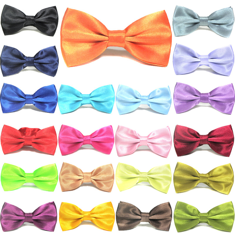 Wholesale adjustable satin bow ties for boys and men | MingRibbon.com