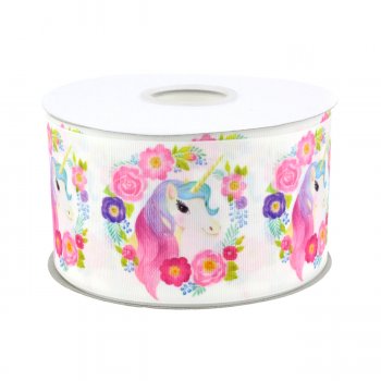 3 inches wide printed unicorn grosgrain ribbon wholesale