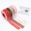 MingRibbon Wholesale 20m/roll Xmas Ribbon Printed Organza Ribbon Nylon Sheer Ribbon 25mm