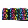 MingRibbon Christmas Ribbon 3 inch printed snowflake grosgrain ribbon wholesale