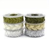 MingRibbon Wholesale Ultrasonic Embossed Decorative Ribbon/Cutouts Leaf Ribbons for DIY