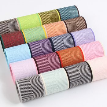 MingRibbon Wholesale 20 colors available polyester herringbone ribbon