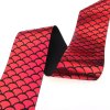 MingRibbon Wholesale 3 inch Rainbow Mermaid Fish Scale Grosgrain Ribbon
