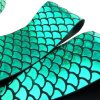 MingRibbon Wholesale 3 inch Rainbow Mermaid Fish Scale Grosgrain Ribbon