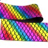 MingRibbon Wholesale 3 inch Rainbow Mermaid Fish Scale Grosgrain Ribbon