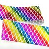 MingRibbon Wholesale 3 inch Rainbow Mermaid Fish Scale Grosgrain Ribbon