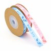 MingRibbon Wholesale 10 m/roll baby boy/girl 1 cm wide printed satin ribbon