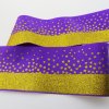 MingRibbon DIY Grosgrain Ribbon 3 inches Gold Glitter Printed Ribbon Wholesale