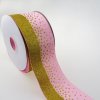 MingRibbon DIY Grosgrain Ribbon 3 inches Gold Glitter Printed Ribbon Wholesale