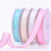 Wholesale golden metallic edges grosgrain satin ribbon for gift packing
