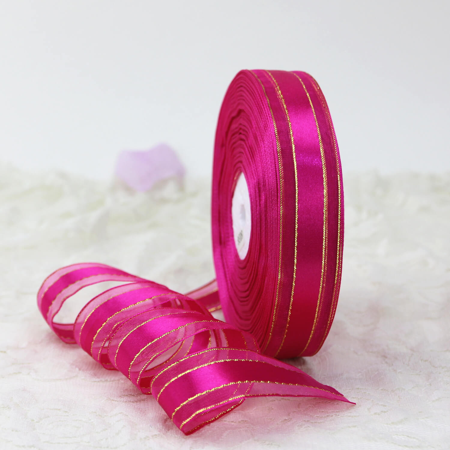 gold metallic edges organza ribbon (2)