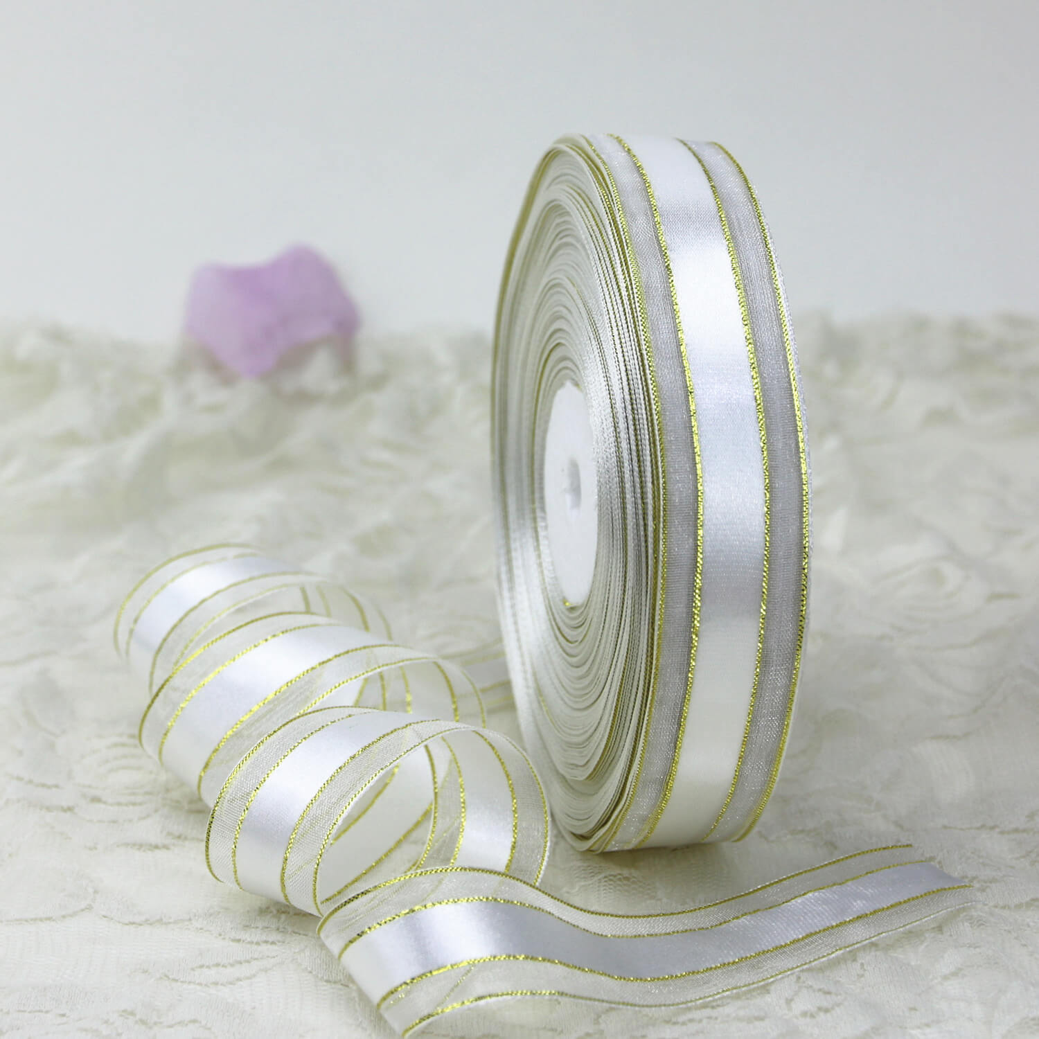 gold metallic edges organza ribbon (3)